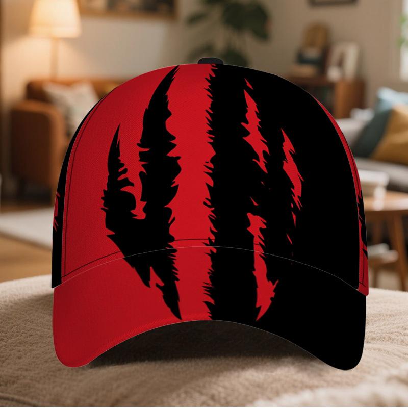 Claw Mark Baseball Cap Red Black 3D Scratch Pattern Snapback Hat Cool Streetwear Trucker Cap for Men Women
Claw Mark Baseball Cap Red Black 3D Scratch Pattern Snapback Hat Cool Streetwear Trucker Cap for Men Women