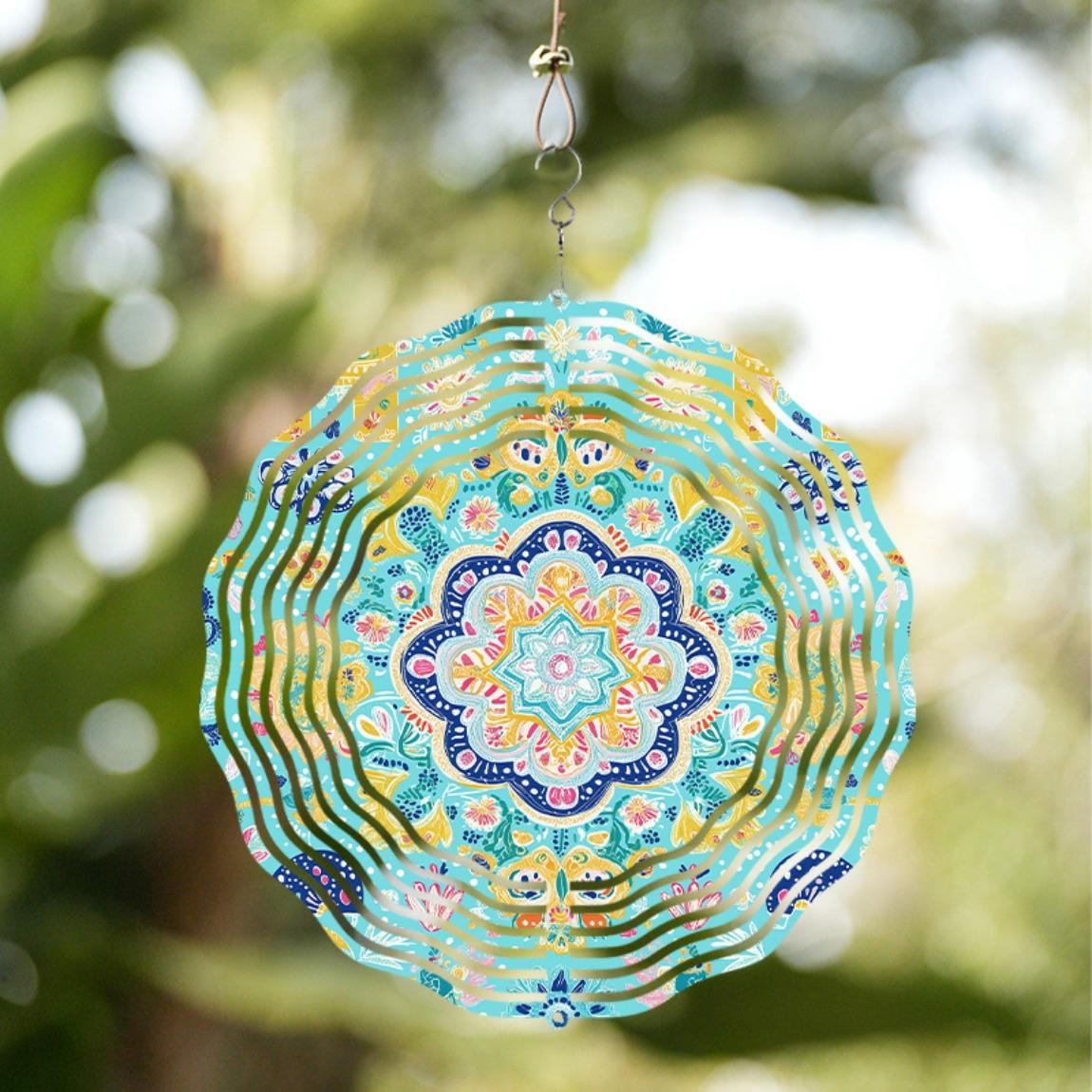 Metal Mandala Wind Chime 25.4 cm Laser Cut Garden Decor with Rotating Hook Vibrant Floral Design for All Seasons Indoor Outdoor Use Perfect 01A
Metal Mandala Wind Chime 25.4 cm Laser Cut Garden Decor with Rotating Hook Vibrant Floral Design for All Seasons Indoor Outdoor Use Perfect 01A