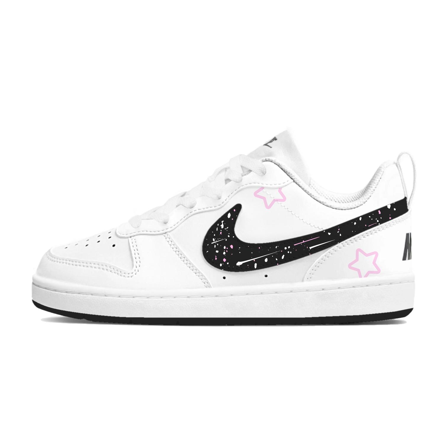 Nike Court Borough Starry Shooting Stars Low top Skateboard Shoes Women s Black White Pink DV5456-104(Team1121-) 38.5
Nike Court Borough Starry Shooting Stars Low top Skateboard Shoes Women s Black White Pink DV5456-104(Team1121-) 38.5