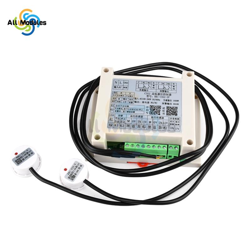 XKC-C352-2P Liquid Water Level Sensor Module Non-contact Sensor Automatic Control Intelligent Controller Water Level Controller
XKC-C352-2P Liquid Water Level Sensor Module Non-contact Sensor Automatic Control Intelligent Controller Water Level Controller