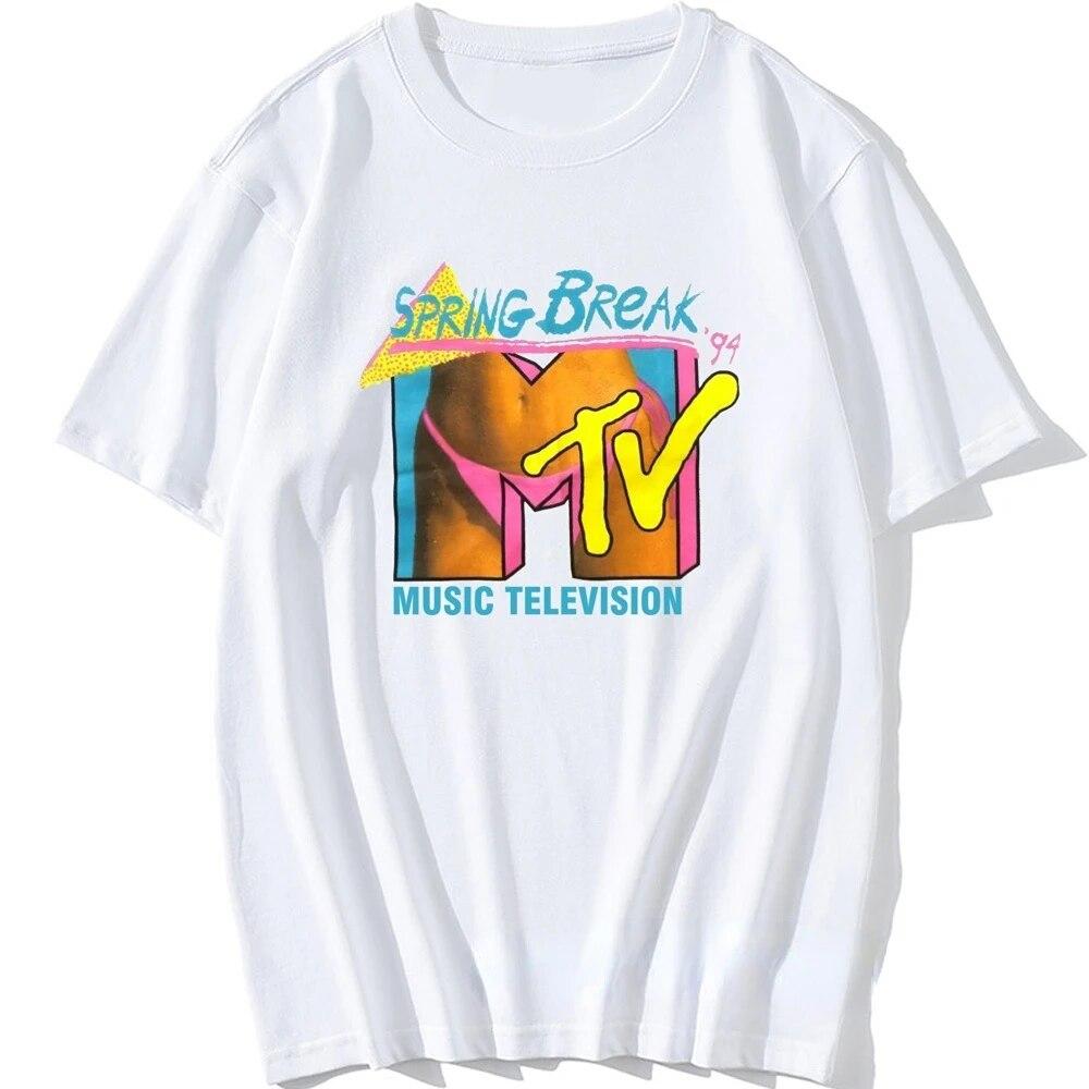 Футболка в стиле ретро с логотипом MTV Music, весенние каникулы 94, футболка унисекс с возвратом в стиле рок, хип-хоп, телешоу, женская футболка унисекс, летняя модная футболка с короткими рукавами
Футболка в стиле ретро с логотипом MTV Music, весенние каникулы 94, футболка унисекс с возвратом в стиле рок, хип-хоп, телешоу, женская футболка унисекс, летняя модная футболка с короткими рукавами