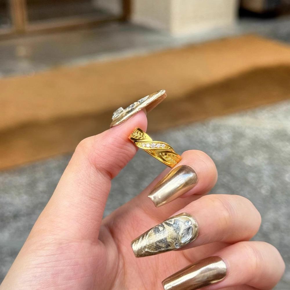 Open Ring Women Elegant Ribbon Wheat Diamond Ring Minimalist Luxury Gold Plated Fashion Jewelry adjustable
Open Ring Women Elegant Ribbon Wheat Diamond Ring Minimalist Luxury Gold Plated Fashion Jewelry adjustable