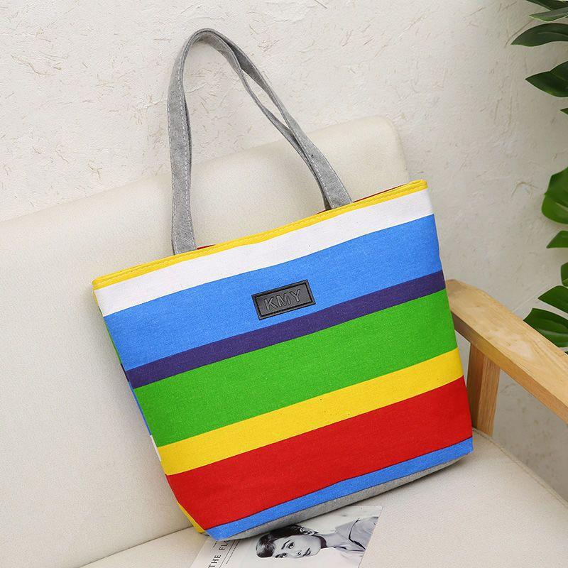 New striped canvas bag light bag office worker casual shoulder portable large capacity women s bag
New striped canvas bag light bag office worker casual shoulder portable large capacity women s bag