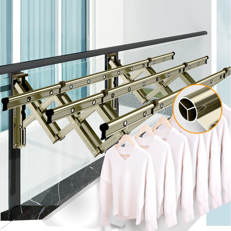 Jingui Furen Extendable Balcony Clothes Drying Rack - Outdoor Retractable and Folding Drying Pole. 1m Reinforced 3rods+Upgraded Bracket
Jingui Furen Extendable Balcony Clothes Drying Rack - Outdoor Retractable and Folding Drying Pole. 1m Reinforced 3rods+Upgraded Bracket