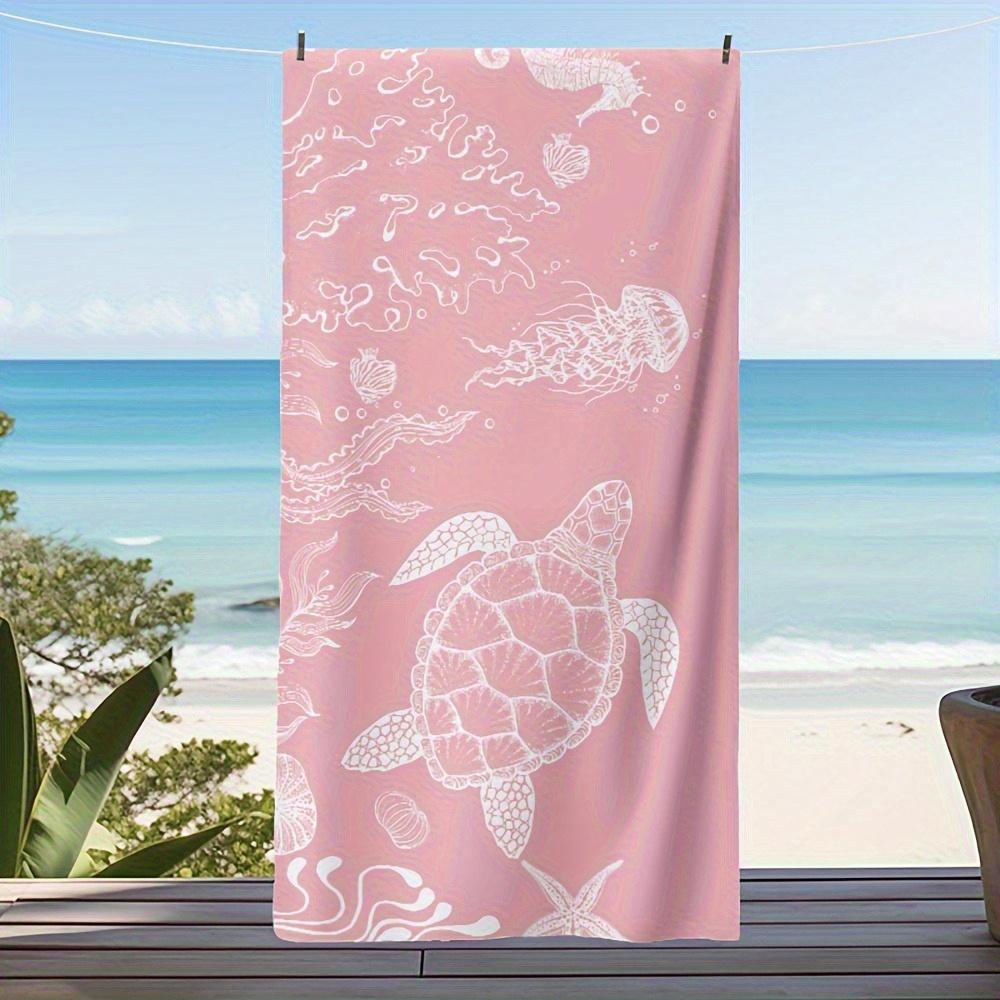 Pink Sea Turtle Ocean Sand-Resistant Beach Towel, Lightweight Absorbent for Swimming Gym Camping Yoga W40*H60(CM)
Pink Sea Turtle Ocean Sand-Resistant Beach Towel, Lightweight Absorbent for Swimming Gym Camping Yoga W40*H60(CM)