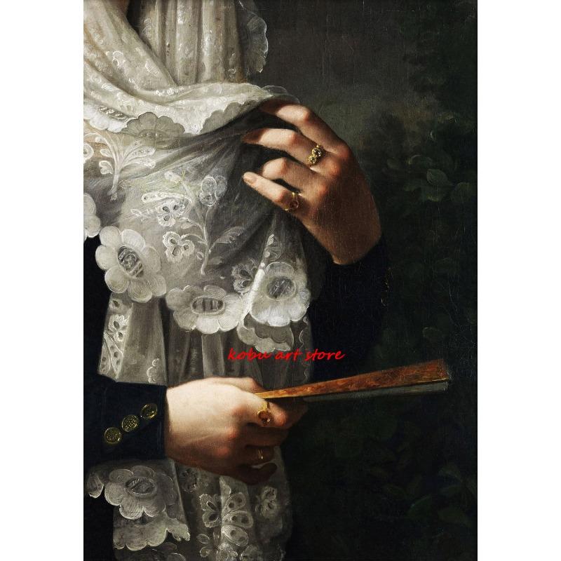 Темная Академия Викторианский Антикварный Меланхоличный Винтажный Портрет Постер Принт Холст Живопись Сюрреалистическое Искусство Настенная Картина для Комнаты Домашний Декор 21cm×30cm NoFrame