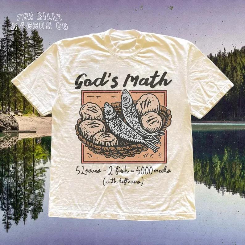 Funny Christian Shirt God039s Math Tee Loaves and Fishes T Shirt Full Size S3XL Unisex T-Shirt XXXL
Funny Christian Shirt God039s Math Tee Loaves and Fishes T Shirt Full Size S3XL Unisex T-Shirt XXXL