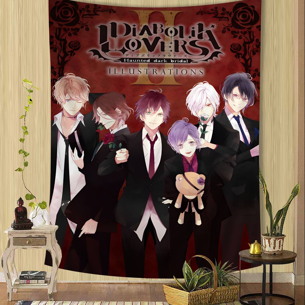 Video Game DDiabolik LLovers Colorful Tapestry Wall Hanging Hanging Tarot Hippie Wall Rugs Dorm Art Home Decor 74x94cm(29x37in)
Video Game DDiabolik LLovers Colorful Tapestry Wall Hanging Hanging Tarot Hippie Wall Rugs Dorm Art Home Decor 74x94cm(29x37in)