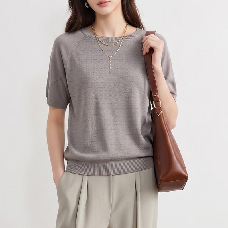 Women s Mulberry Silk Blend Short Sleeve Knit T-Shirt XL
Women s Mulberry Silk Blend Short Sleeve Knit T-Shirt XL