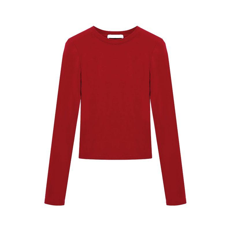 Sexy Silm Slim Looking Shoulder Long Sleeves T-shirt Women s Early Autumn Niche Style Inner White Bottoming Shirt Chic Short Tops Red M
Sexy Silm Slim Looking Shoulder Long Sleeves T-shirt Women s Early Autumn Niche Style Inner White Bottoming Shirt Chic Short Tops Red M