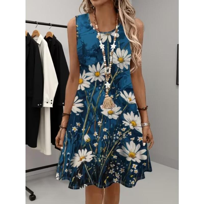 Women s Flower Pattern Printed Sleeveless Round Neck Dress Loose Soft and Comfortable Plus Size Dress 8XL єльський синього кольору
Women s Flower Pattern Printed Sleeveless Round Neck Dress Loose Soft and Comfortable Plus Size Dress 8XL єльський синього кольору