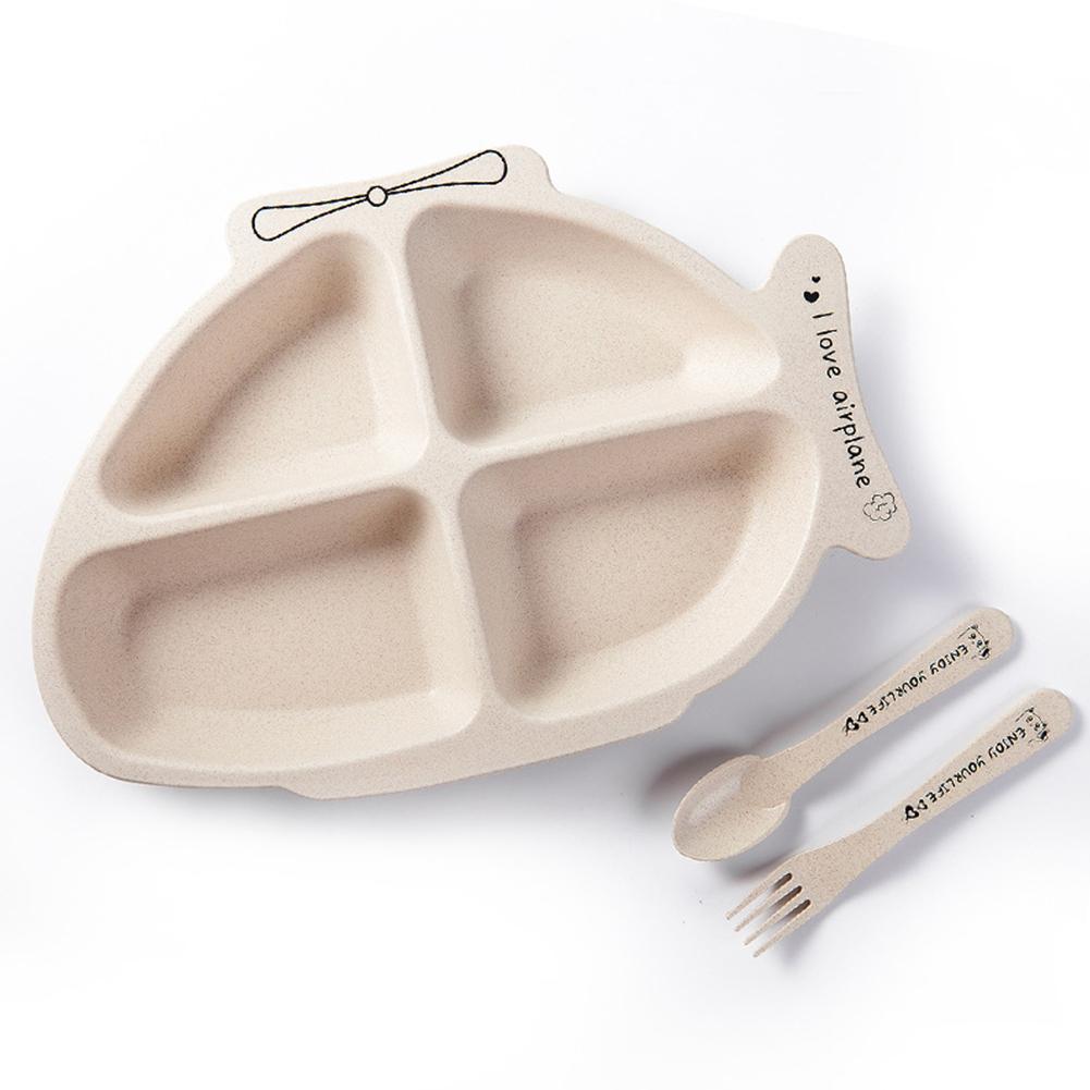 Cute Cartoon Plane Styling Plate Cutlery Feeding Compartment Tableware (Including Fork Spoon) Beige #1
Cute Cartoon Plane Styling Plate Cutlery Feeding Compartment Tableware (Including Fork Spoon) Beige #1