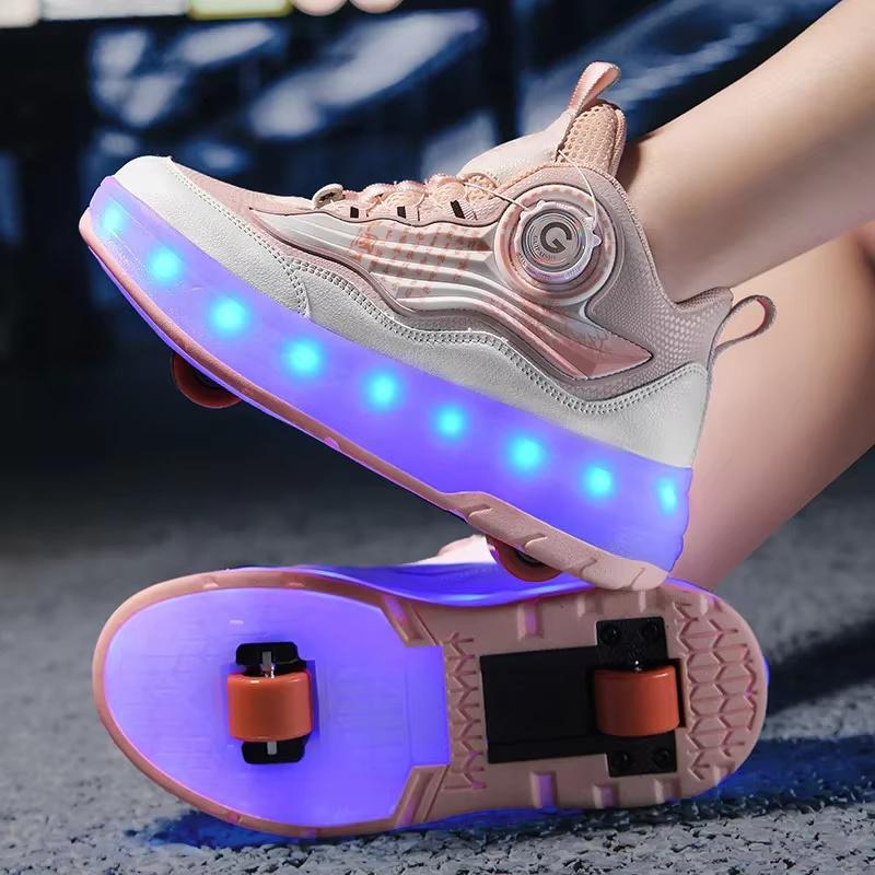 New Parkour With LED Roller Shoes Fashion Men 2-Wheel Retractable Sneakers With Wheels Unisex Roller Skates Casual Shoes 29
New Parkour With LED Roller Shoes Fashion Men 2-Wheel Retractable Sneakers With Wheels Unisex Roller Skates Casual Shoes 29