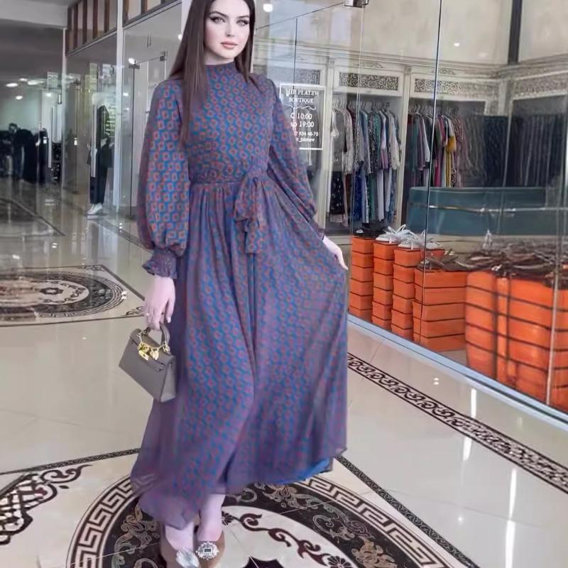 INDFS Женская мода весна осень ромбовидный принт длинный рукав О-образный вырез высокая талия повседневные платья XL
INDFS Женская мода весна осень ромбовидный принт длинный рукав О-образный вырез высокая талия повседневные платья XL