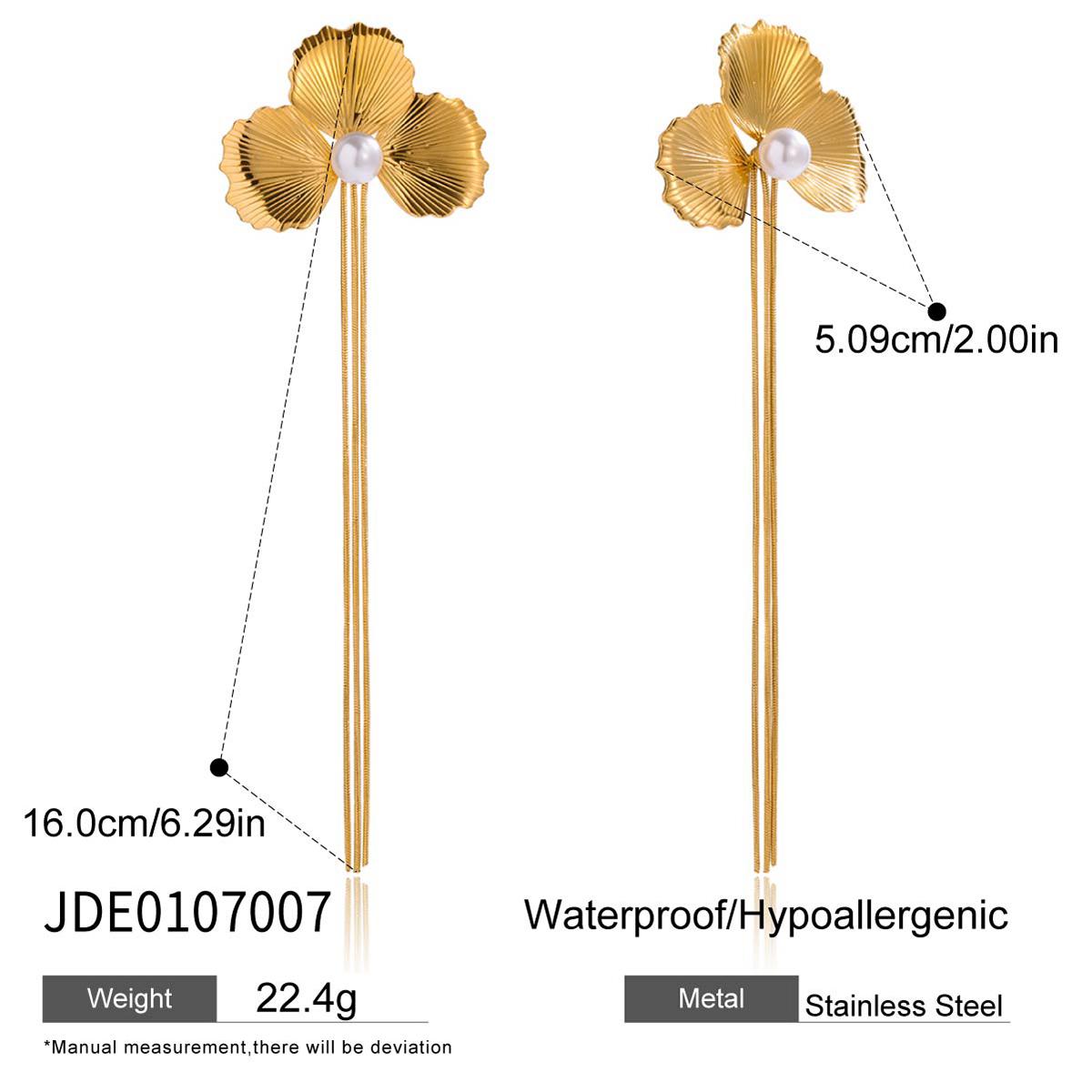 Youthway Acrylic Pearl With Leaves And Flowers Tassel Earrings Stainless Steel With Elegant Stud Earrings For Women
Youthway Acrylic Pearl With Leaves And Flowers Tassel Earrings Stainless Steel With Elegant Stud Earrings For Women