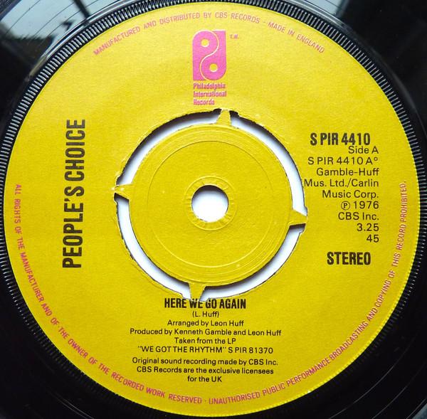7inch Record PEOPLE S CHOICE - Here We Go Again / Mickey D s SPIR4410 Philadelphia In 1976 UK Soul/Funk Used
7inch Record PEOPLE S CHOICE - Here We Go Again / Mickey D s SPIR4410 Philadelphia In 1976 UK Soul/Funk Used