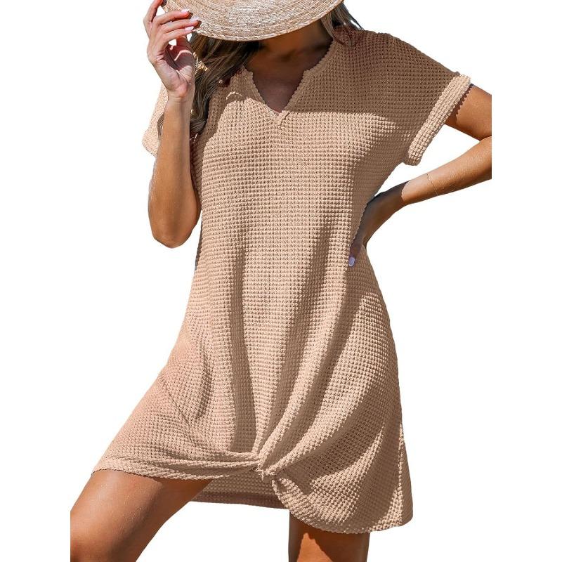 TIFICY Women s Fashion Summer Spring Solid Color Print Short Sleeve V-Neck Loose Waistlinet Casual Dresses XXL хакі
TIFICY Women s Fashion Summer Spring Solid Color Print Short Sleeve V-Neck Loose Waistlinet Casual Dresses XXL хакі
