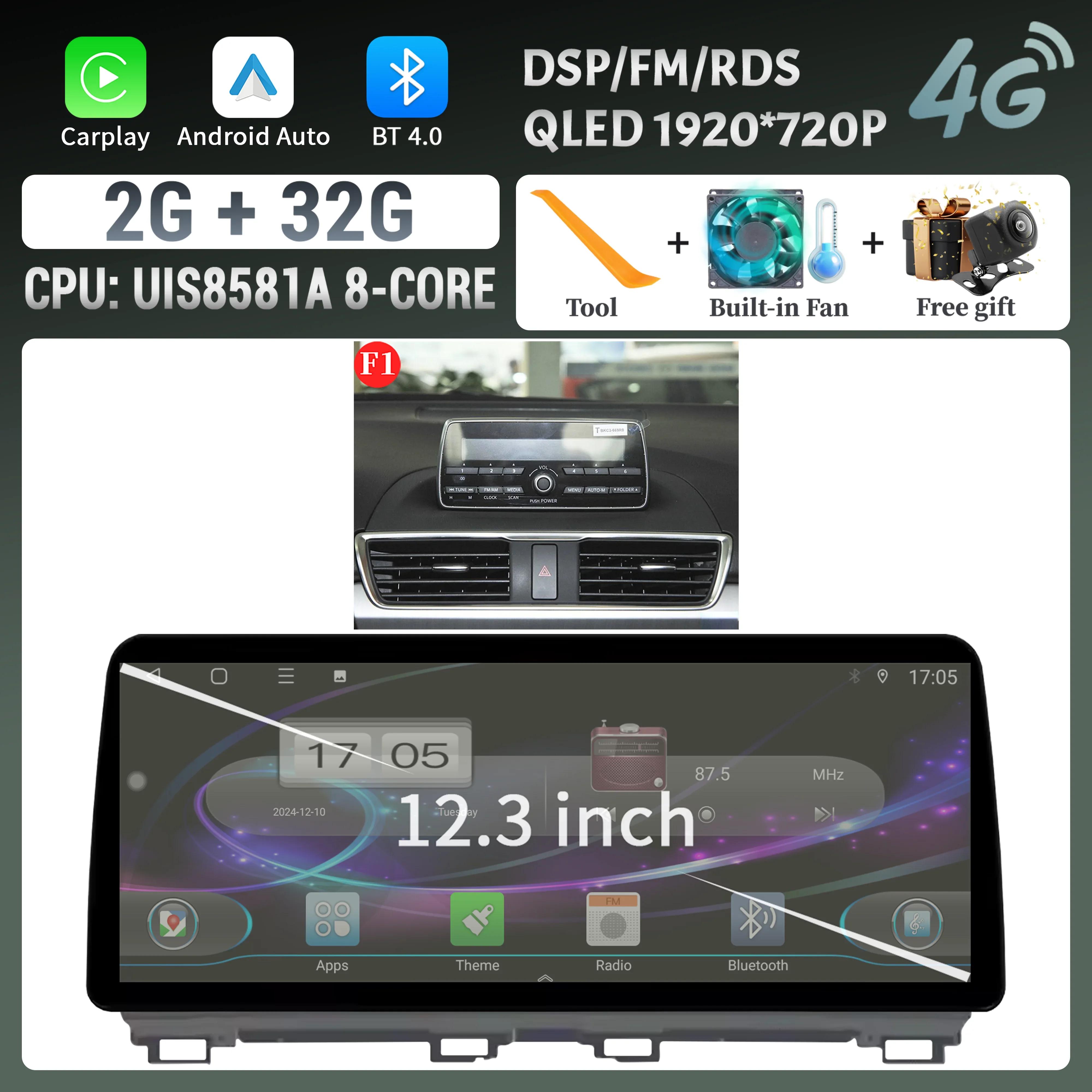 12,3-дюймовый автомобильный радиоприемник с мультимедиа GPS для Mazda 3 Axela BM 2013-2017 Android 14 навигация беспроводной BT Carplay головное устройство экран стерео CHINA
12,3-дюймовый автомобильный радиоприемник с мультимедиа GPS для Mazda 3 Axela BM 2013-2017 Android 14 навигация беспроводной BT Carplay головное устройство экран стерео CHINA