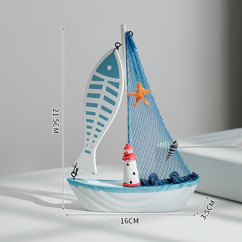 Mediterranean-Style Wooden Sailboat Figurines - Small Decorative Handicraft Ornaments
Mediterranean-Style Wooden Sailboat Figurines - Small Decorative Handicraft Ornaments