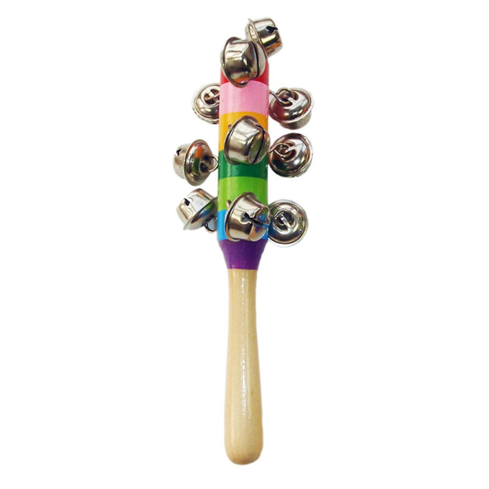 Jingle Bell Stick Wooden Rattles Sleigh Bell Stick Handle Bell Stick for Kids Toddlers Kindergarten
Jingle Bell Stick Wooden Rattles Sleigh Bell Stick Handle Bell Stick for Kids Toddlers Kindergarten