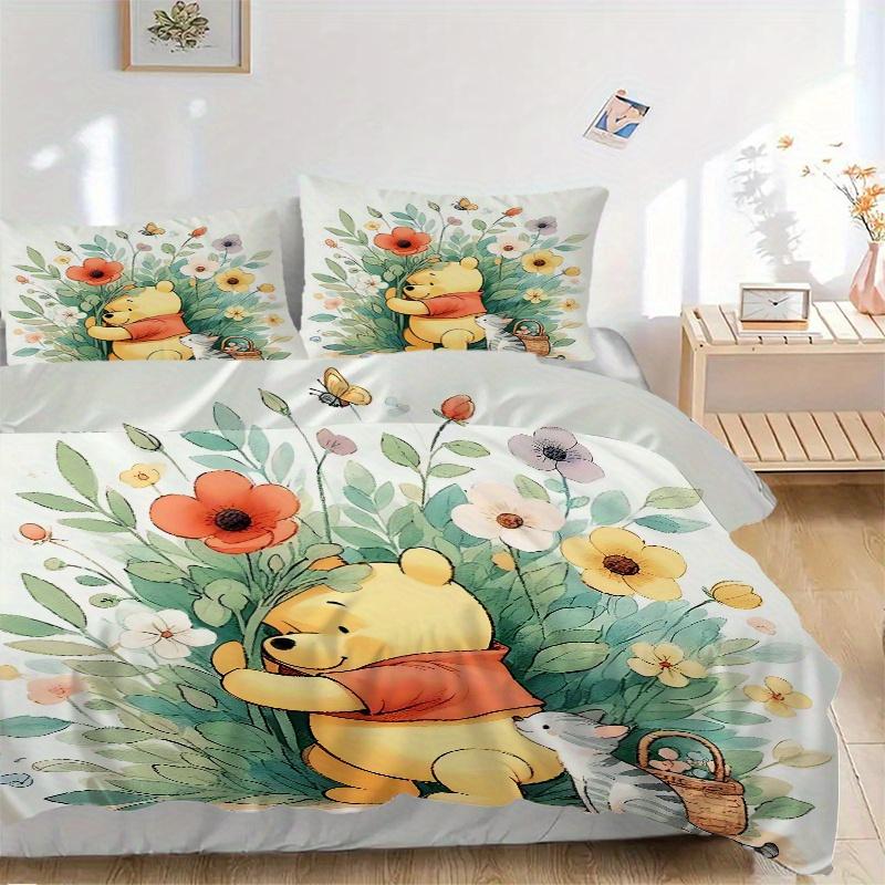 3pcs Winnie the Pooh Bedding Set, Including 1 Quilt Cover and 2 Pillow Shams, Without Filling, Soft and Comfortable Home Bedroom Fabric, Fashiona 135x200cm
3pcs Winnie the Pooh Bedding Set, Including 1 Quilt Cover and 2 Pillow Shams, Without Filling, Soft and Comfortable Home Bedroom Fabric, Fashiona 135x200cm