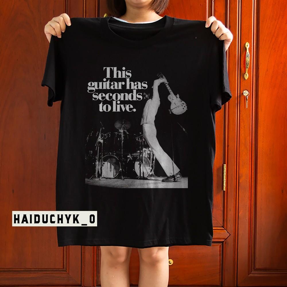 The Who Pete Townshend this guitar has second to live Unisex Black T-shirt S-5XL Unisex T-Shirt S
The Who Pete Townshend this guitar has second to live Unisex Black T-shirt S-5XL Unisex T-Shirt S
