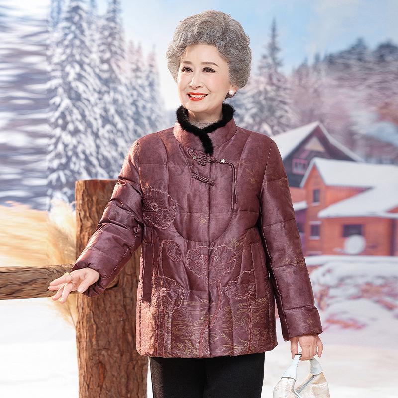 Elegant Embroidered Winter Down Coat for Middle-Aged & Elderly Women 3XL (125-135 jin) малиновий
Elegant Embroidered Winter Down Coat for Middle-Aged & Elderly Women 3XL (125-135 jin) малиновий