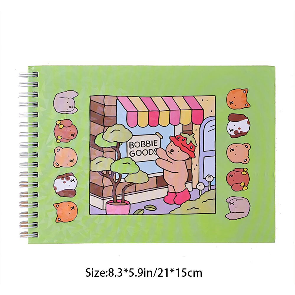 Coil cartoon teddy bear shop coloring book, cute decompression fun DIY graffiti student puzzle creative coloring book зелений
Coil cartoon teddy bear shop coloring book, cute decompression fun DIY graffiti student puzzle creative coloring book зелений