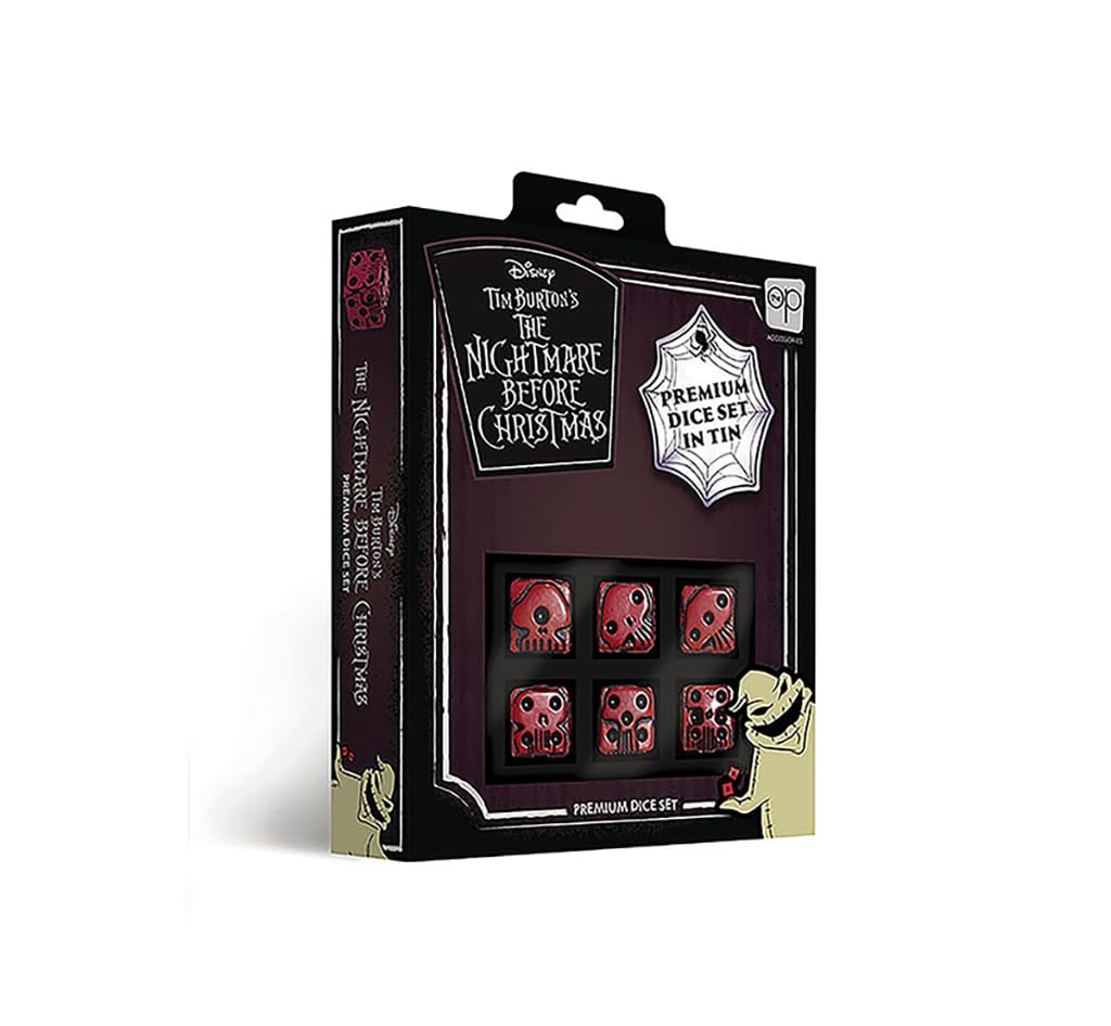 USAOPOLY Премиальный набор кубиков «Кошмар перед Рождеством» Коллекционные кубики d6 Красные и черные кастомные кубики с коллекционной жестяной коробкой Официально лицензированный
USAOPOLY Премиальный набор кубиков «Кошмар перед Рождеством» Коллекционные кубики d6 Красные и черные кастомные кубики с коллекционной жестяной коробкой Официально лицензированный