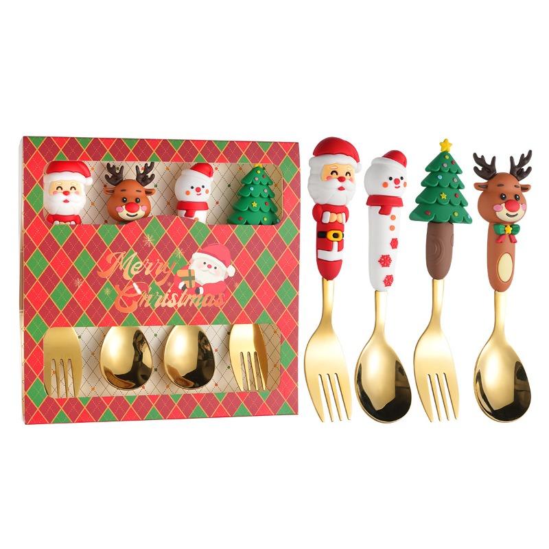 Children s Stainless Steel Spoon and Fork Christmas Tableware Gift Box Cute Cartoon Santa Claus Dessert Coffee Spoon Christmas tree fork
Children s Stainless Steel Spoon and Fork Christmas Tableware Gift Box Cute Cartoon Santa Claus Dessert Coffee Spoon Christmas tree fork