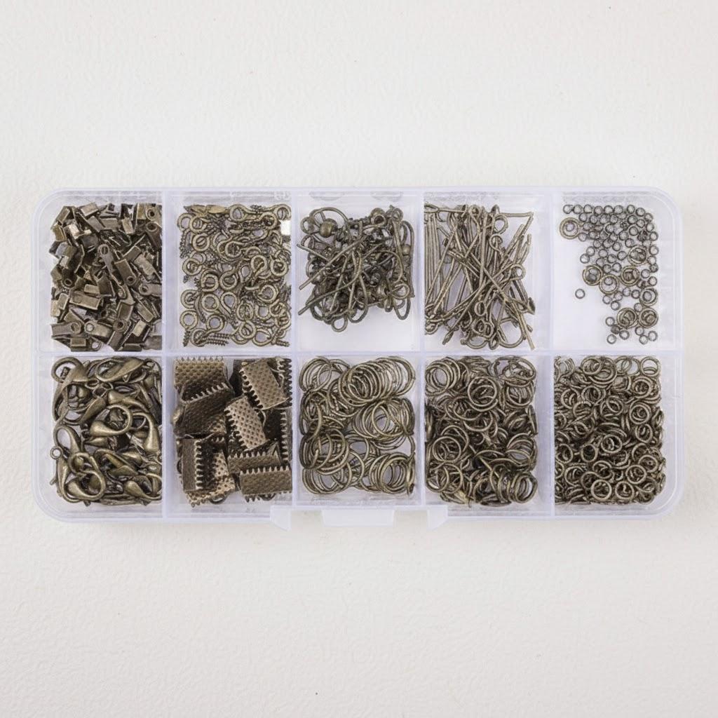 Alloy Jewelry Making Kit with Clips Lobster Clasps Open Jump Rings Earring Hooks DIY Accessories Craft Supplies бронзовий
Alloy Jewelry Making Kit with Clips Lobster Clasps Open Jump Rings Earring Hooks DIY Accessories Craft Supplies бронзовий