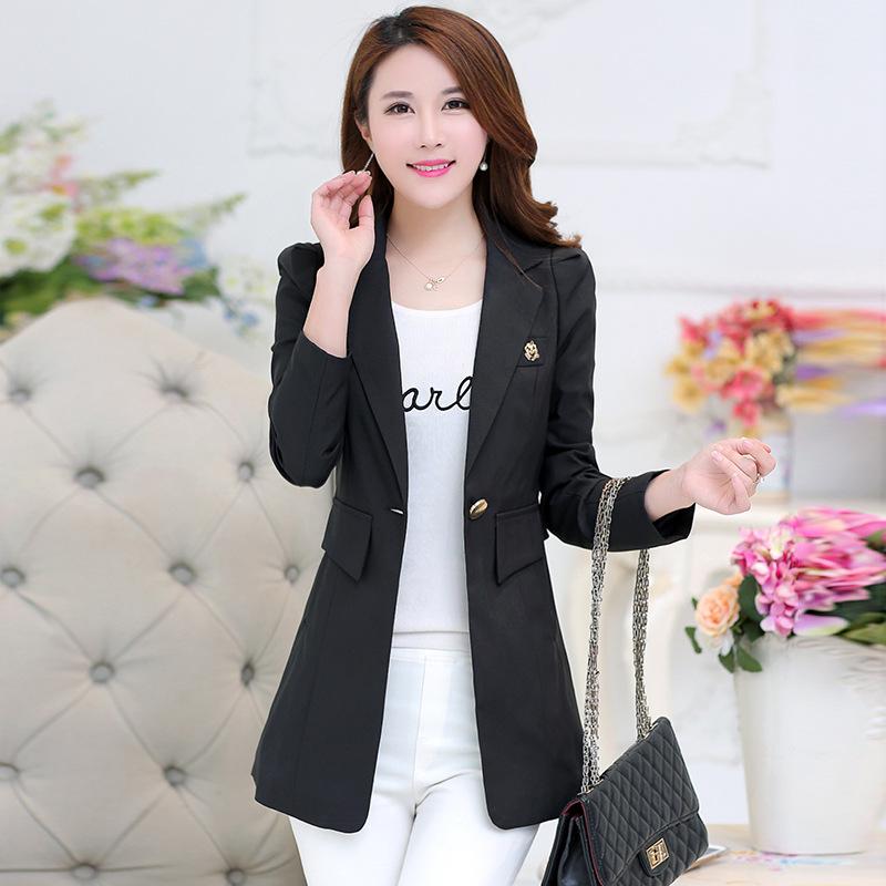 Spring New Korean Version Medium and Long Slim Korean Casual Suit M чорний
Spring New Korean Version Medium and Long Slim Korean Casual Suit M чорний