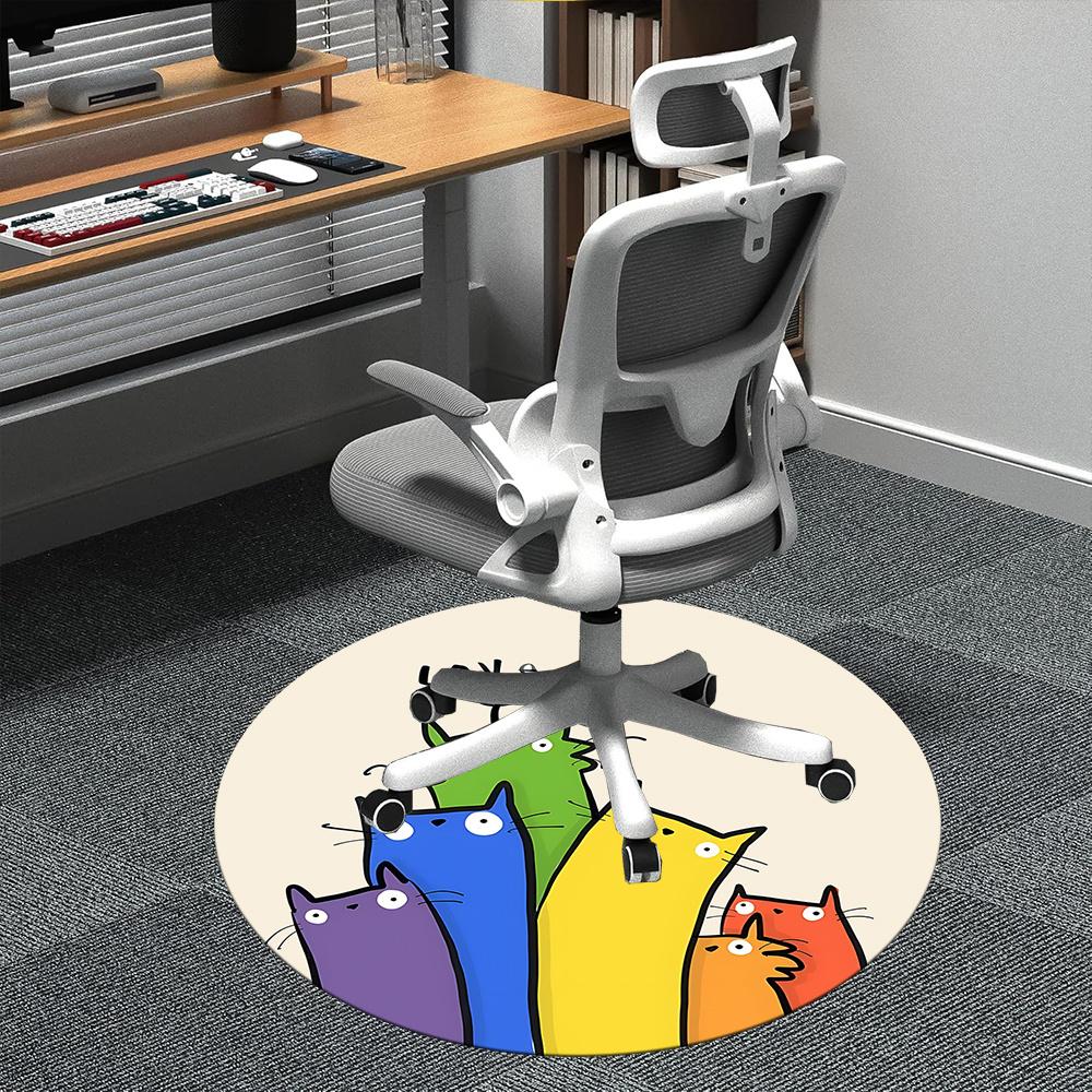 1pc Rainbow Cats Office Round Area Rug, Indoor Mat Suitable ForOffice, Under Office Chairs Bedroom Living Room Home Decor, Room Deco 101 80cm by 80cm
1pc Rainbow Cats Office Round Area Rug, Indoor Mat Suitable ForOffice, Under Office Chairs Bedroom Living Room Home Decor, Room Deco 101 80cm by 80cm