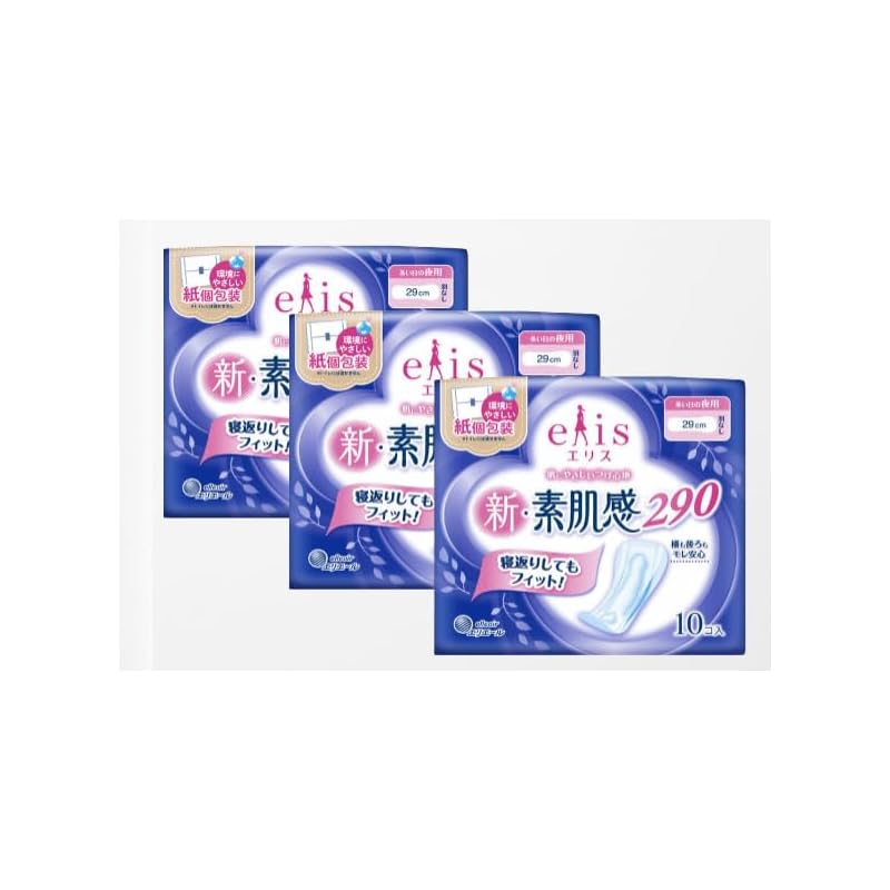 Ellis wingless night use New bare skin feeling 29cm 30 pieces (10 sheets x 3 packs) (No night feathers)
Ellis wingless night use New bare skin feeling 29cm 30 pieces (10 sheets x 3 packs) (No night feathers)