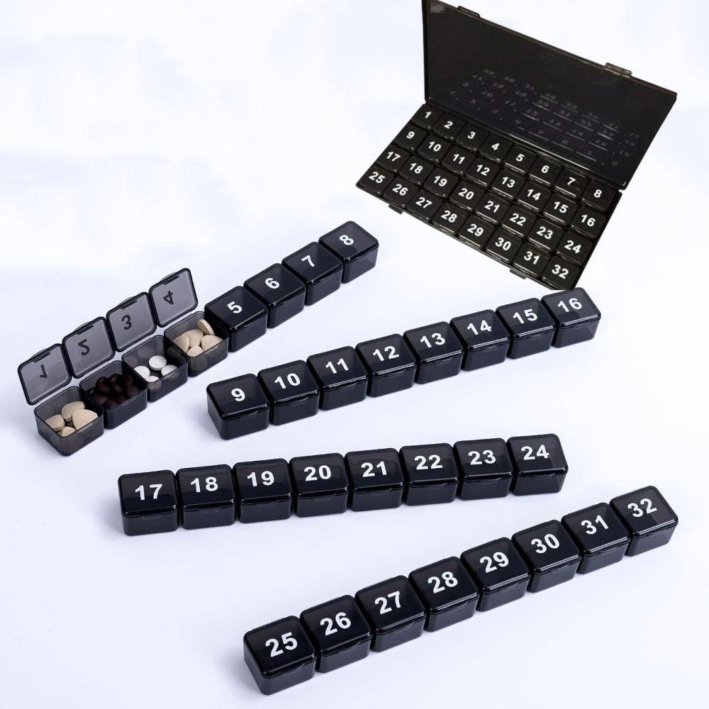 Clear 32 Grid Pill Organizer Box Portable Pill Storage Box Monthly Medication Plan білий
Clear 32 Grid Pill Organizer Box Portable Pill Storage Box Monthly Medication Plan білий