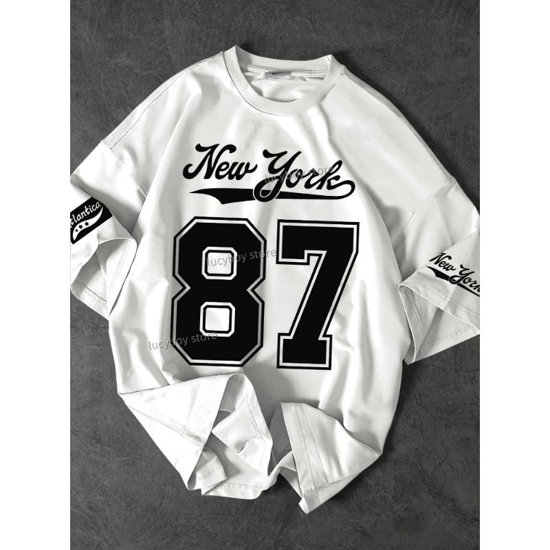 No.87 NEW YORK Print Jersey Tshirt Women Short Sleeve Sport Football T-Shirt Vintage Oversize Striped Tees Women Casual Clothing S
No.87 NEW YORK Print Jersey Tshirt Women Short Sleeve Sport Football T-Shirt Vintage Oversize Striped Tees Women Casual Clothing S