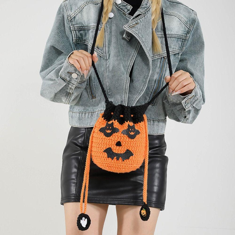 With Pendant Halloween Shoulder Bag Bat Crossbody Bag Funny Pumpkin Knit Handbag Ladies/Girls
With Pendant Halloween Shoulder Bag Bat Crossbody Bag Funny Pumpkin Knit Handbag Ladies/Girls