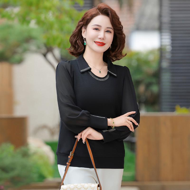 Elegant Long-Sleeve T-Shirt for Mom: Stylish Spring & Autumn Top for Middle-Aged & Elderly 2XL (105-120 kg) чёрный
Elegant Long-Sleeve T-Shirt for Mom: Stylish Spring & Autumn Top for Middle-Aged & Elderly 2XL (105-120 kg) чёрный