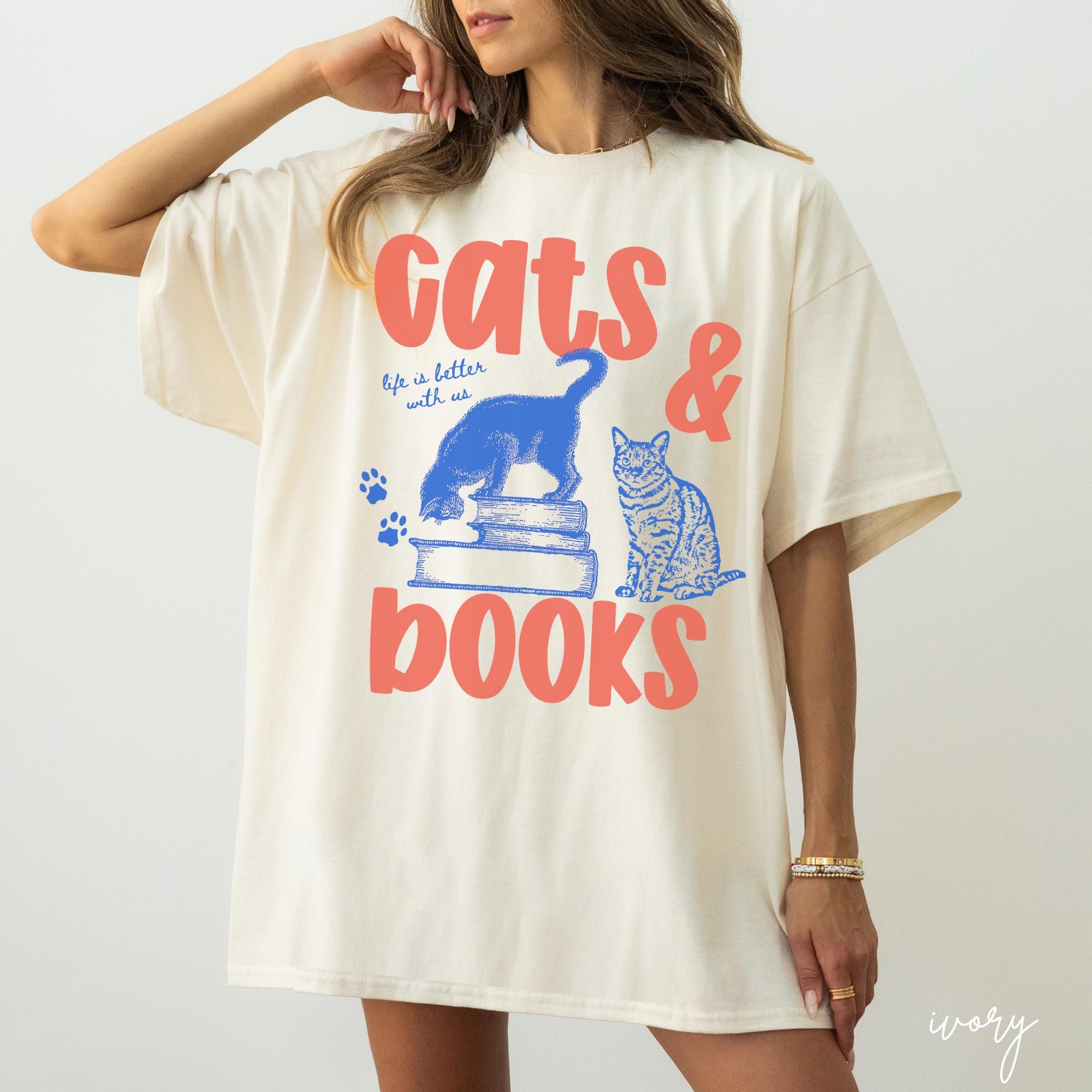 Plus Size Summer Womens Cats and Books TShirt Cotton Breathable Stylish Versatile Street Style Oversized XL
Plus Size Summer Womens Cats and Books TShirt Cotton Breathable Stylish Versatile Street Style Oversized XL