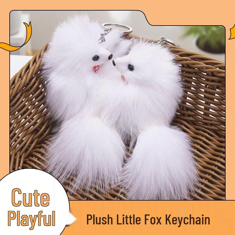 Plush White Fox Fur Ball Keychain: Chinese Style Bag Accessory & Small Doll Gift
Plush White Fox Fur Ball Keychain: Chinese Style Bag Accessory & Small Doll Gift