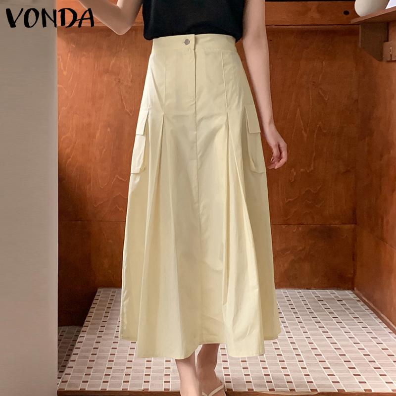 VONDA A Line женские однотонные повседневные свободные длинные юбки с эластичной резинкой на талии
VONDA A Line женские однотонные повседневные свободные длинные юбки с эластичной резинкой на талии