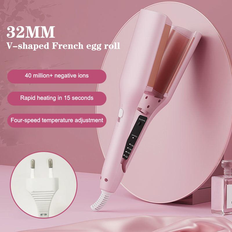 32Mm Hair Curler Curling Egg Roll Wand Big Waves Fast Heating Water Ripple Curling Salon Quality Styler 4 Temperature Adjustable
32Mm Hair Curler Curling Egg Roll Wand Big Waves Fast Heating Water Ripple Curling Salon Quality Styler 4 Temperature Adjustable