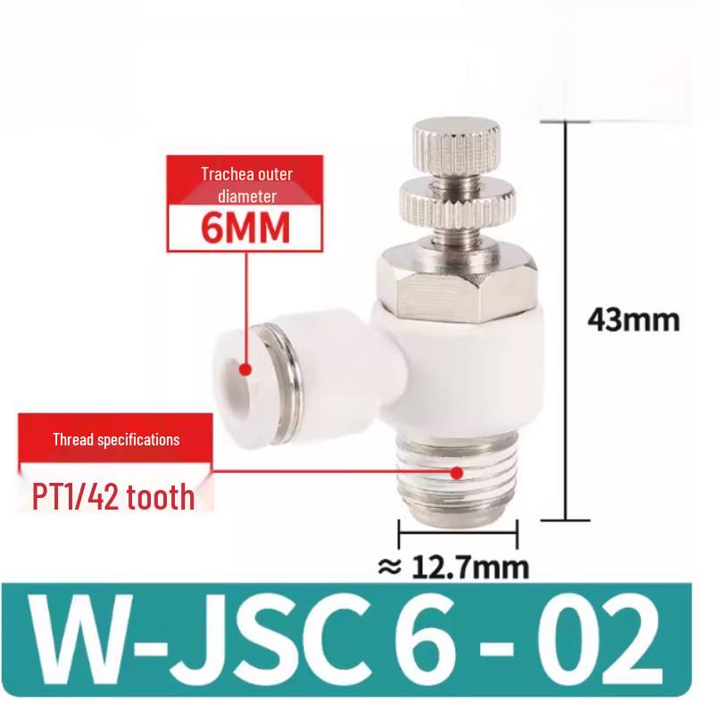 Muke Pneumatic Air Pipe Quick Connector with Speed Control Valve
Muke Pneumatic Air Pipe Quick Connector with Speed Control Valve