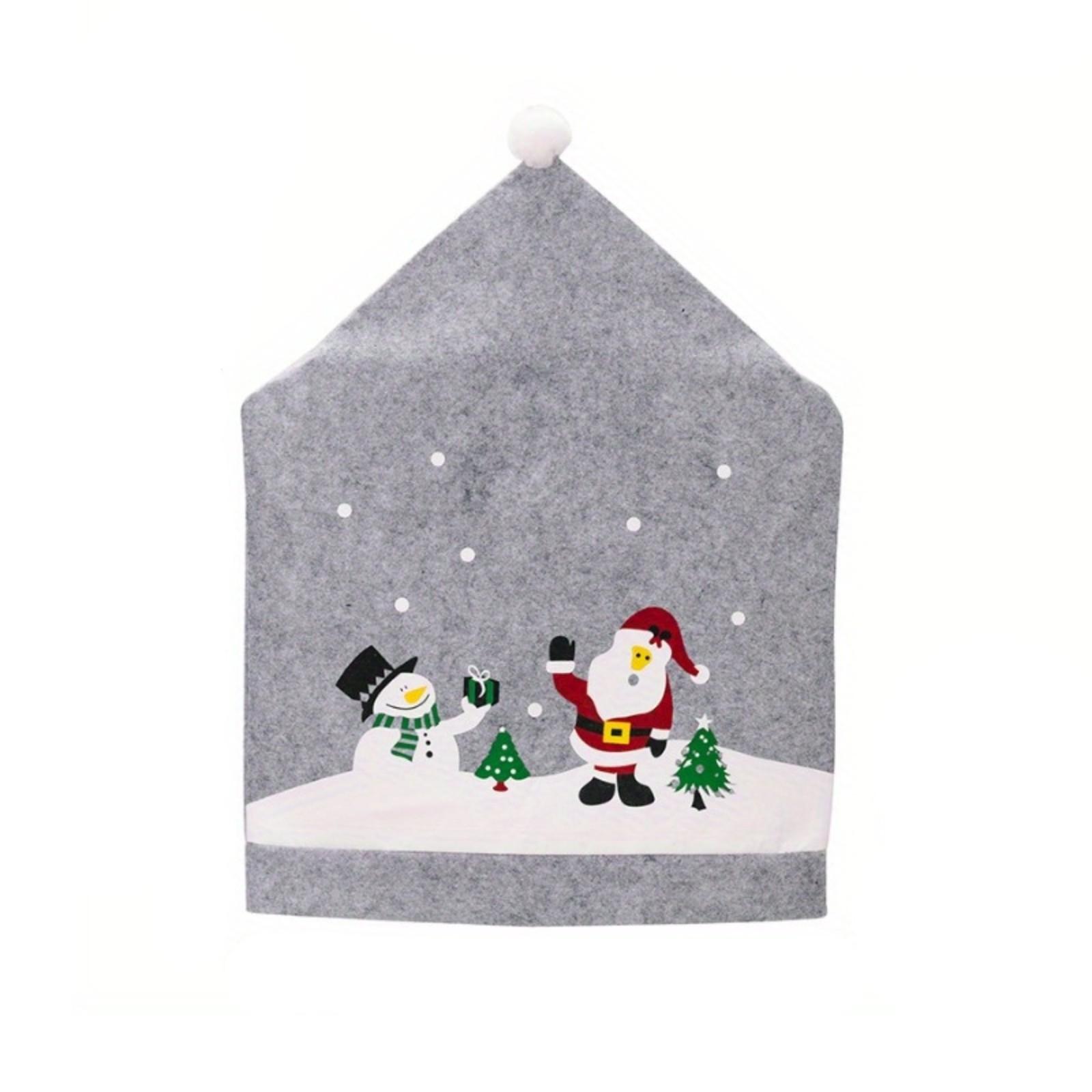 Рождественские серые чехлы на стулья с принтами Санты и снеговика, нетканые чехлы на стулья с очаровательным помпоном для праздничного домашнего декора One Size
Рождественские серые чехлы на стулья с принтами Санты и снеговика, нетканые чехлы на стулья с очаровательным помпоном для праздничного домашнего декора One Size