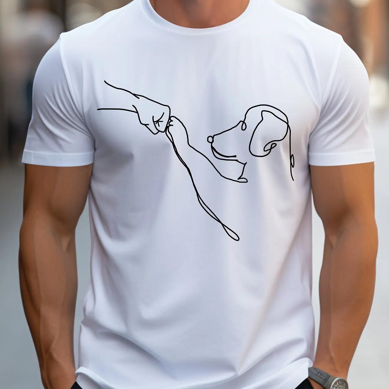 Summer men s 100% pure cotton casual T-shirt with fun dog print casual round-neck short-sleeved 4XL
Summer men s 100% pure cotton casual T-shirt with fun dog print casual round-neck short-sleeved 4XL