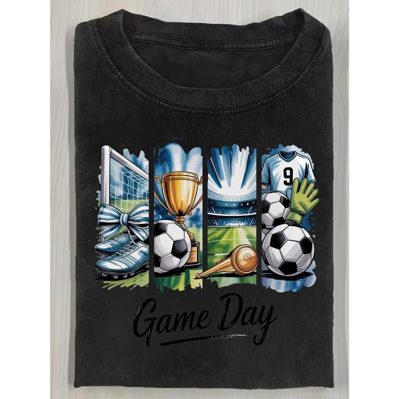 European sizes Soccer Sport Style Men s T-Shirt Game Day Theme Football Equipment And Stadium Design 4XL чорний
European sizes Soccer Sport Style Men s T-Shirt Game Day Theme Football Equipment And Stadium Design 4XL чорний