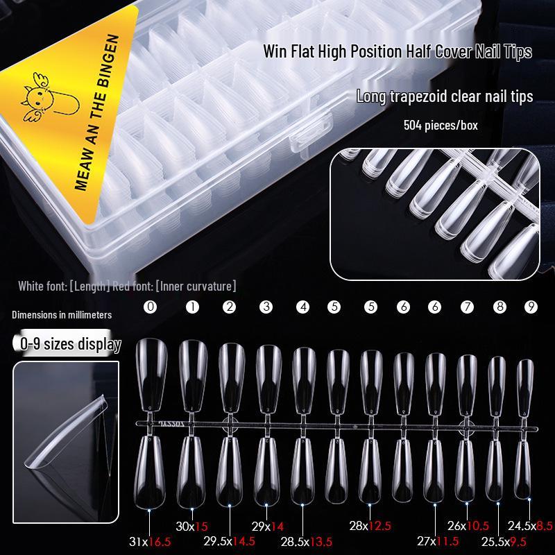 540-Piece Ultra-Thin Seamless Transparent Half-Cover Nail Tips - Wearable False Nail Extensions No Carving Needed
540-Piece Ultra-Thin Seamless Transparent Half-Cover Nail Tips - Wearable False Nail Extensions No Carving Needed