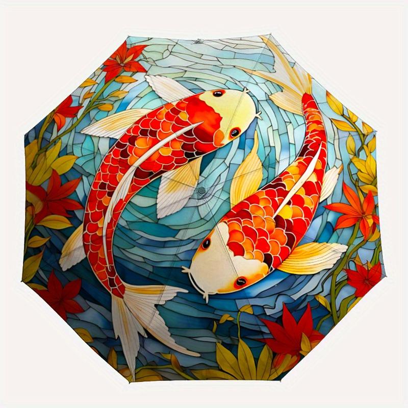 1pc Koi Fish Pond Automatic Folding Umbrella, 8-Rib Sturdy Canopy, Portable Travel Umbrella for Outdoor Use
1pc Koi Fish Pond Automatic Folding Umbrella, 8-Rib Sturdy Canopy, Portable Travel Umbrella for Outdoor Use