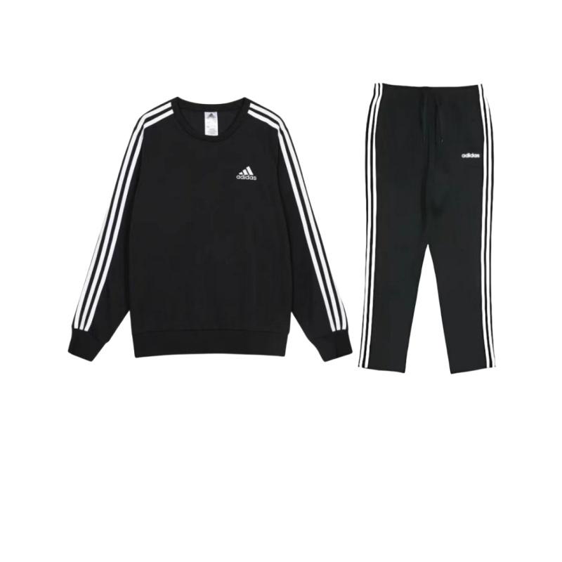 Adidas Loose Fit Long Sleeve Crew Neck Striped Sweatshirt And Straight Leg Pants Casual Sports Set Unisex sets Black DU0456+GK9078 S
Adidas Loose Fit Long Sleeve Crew Neck Striped Sweatshirt And Straight Leg Pants Casual Sports Set Unisex sets Black DU0456+GK9078 S