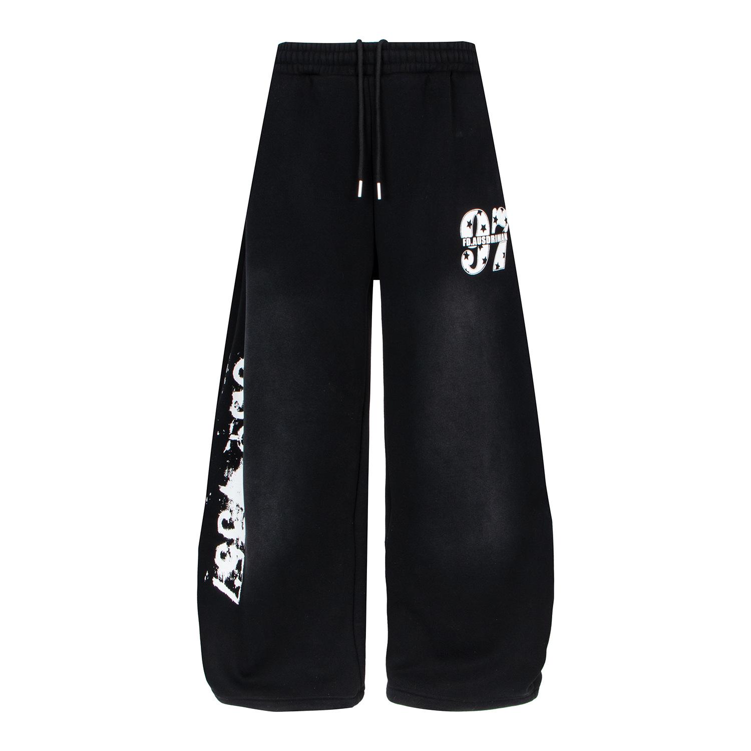 Autumn/Winter Trendy Print Drawstring Wide-Leg Velvet Sweatpants Medium чорний
Autumn/Winter Trendy Print Drawstring Wide-Leg Velvet Sweatpants Medium чорний